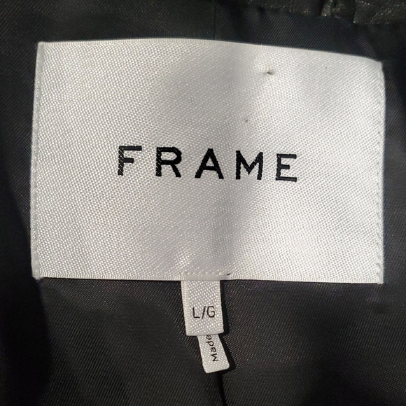 Frame Denim Black Lamb Leather Trench Coat - Picture 12 of 16